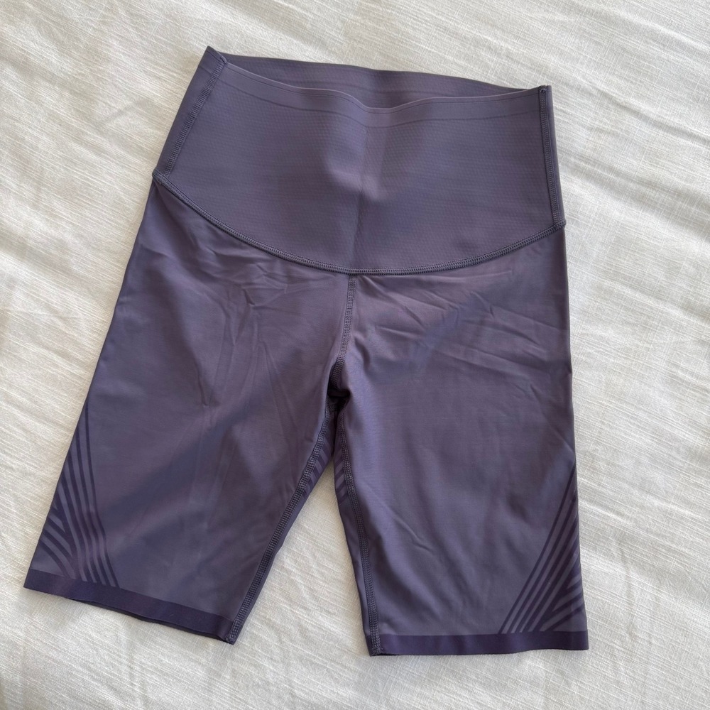 Fanka Body Sculpt Biker Shorts Purple Mauve High Waisted Compression Size Small